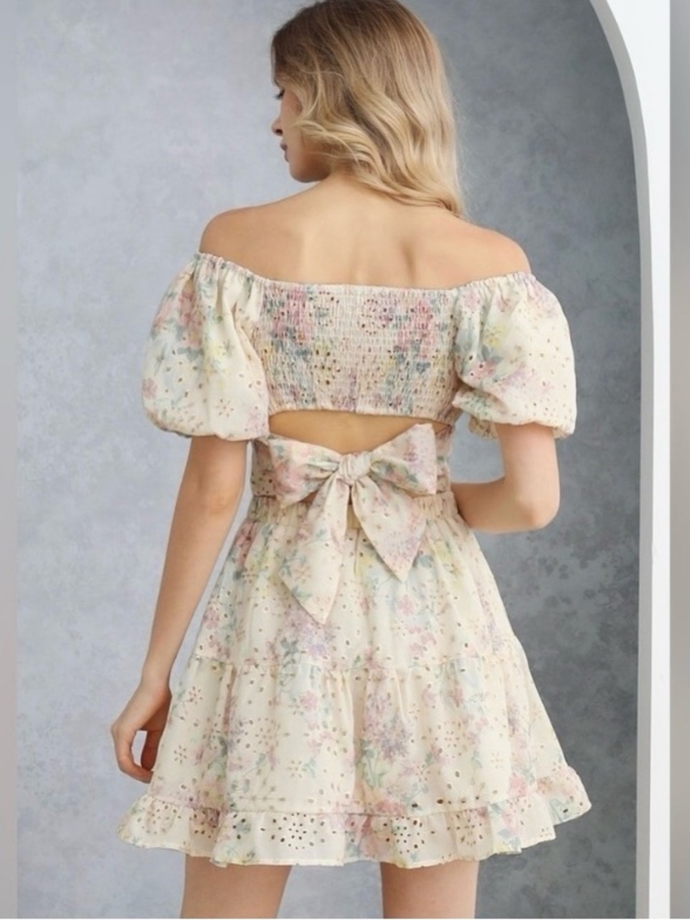 Cute off shoulder top & skirt floral matching set NWOT summer cottage core - Picture 2 of 5